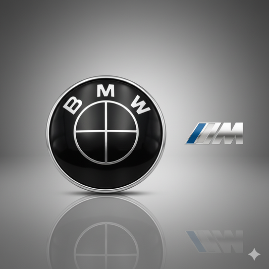 Emblema Logo BMW Negro – Delantero, Trasero, Tapabujes y Volante (Varias Medidas)