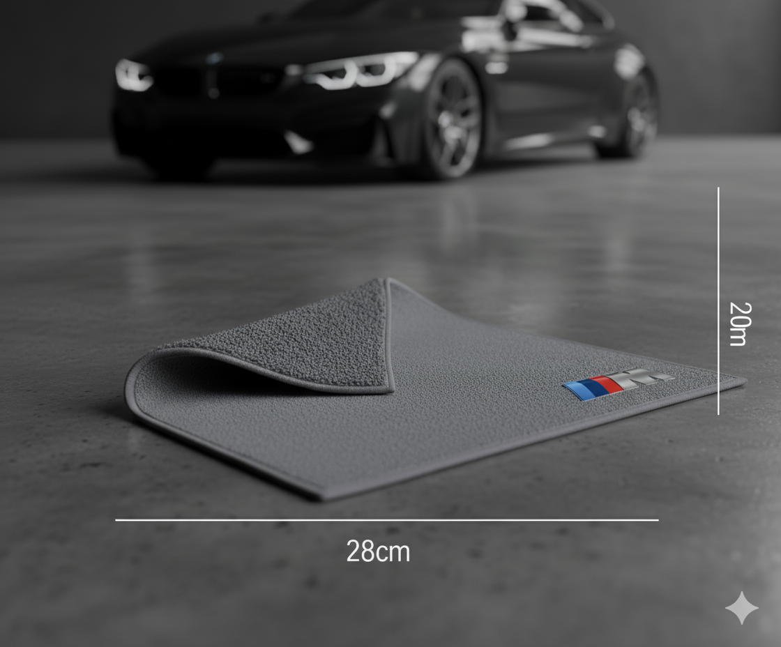 Toalla de Limpieza BMW ///M – Microfibra Gamuza + Felpa (28x20 cm)