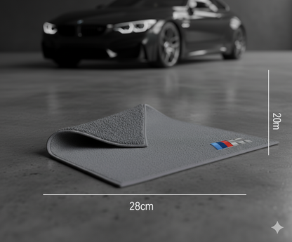 Toalla de Limpieza BMW ///M – Microfibra Gamuza + Felpa (28x20 cm)