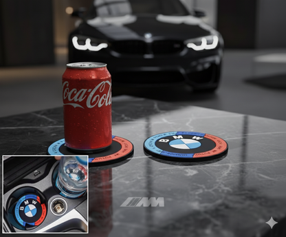Posavasos alfombrillas 50 aniversario para portavasos original BMW.