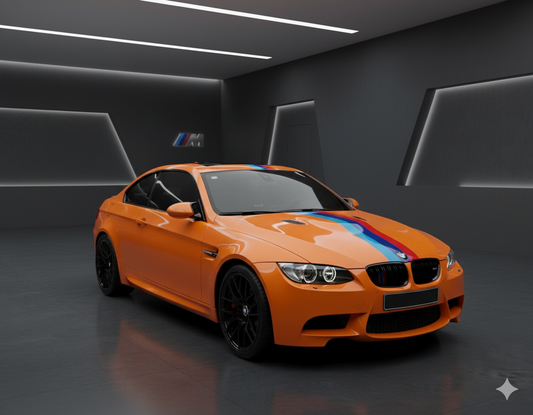 Vinilo Adhesivo BMW ///M – Pegatina Tricolor para Personalización Deportiva