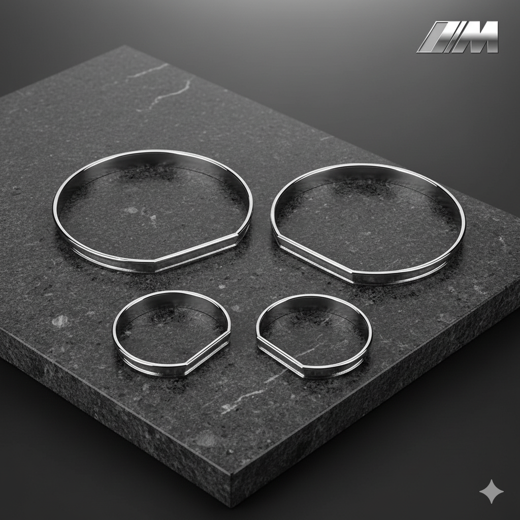 Set de Embellecedores Cromados para el Cuadro Instrumental BMW E46 – Toque Premium