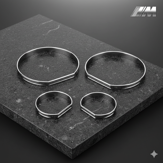 Conjunto de cromados embelezando para a caixa instrumental bmw e46 - toque premium
