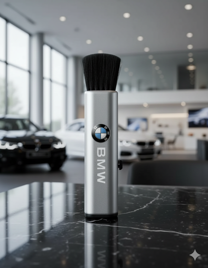 Brosse de nettoyage premium avec BMW ou // M - conception compacte et rétractable