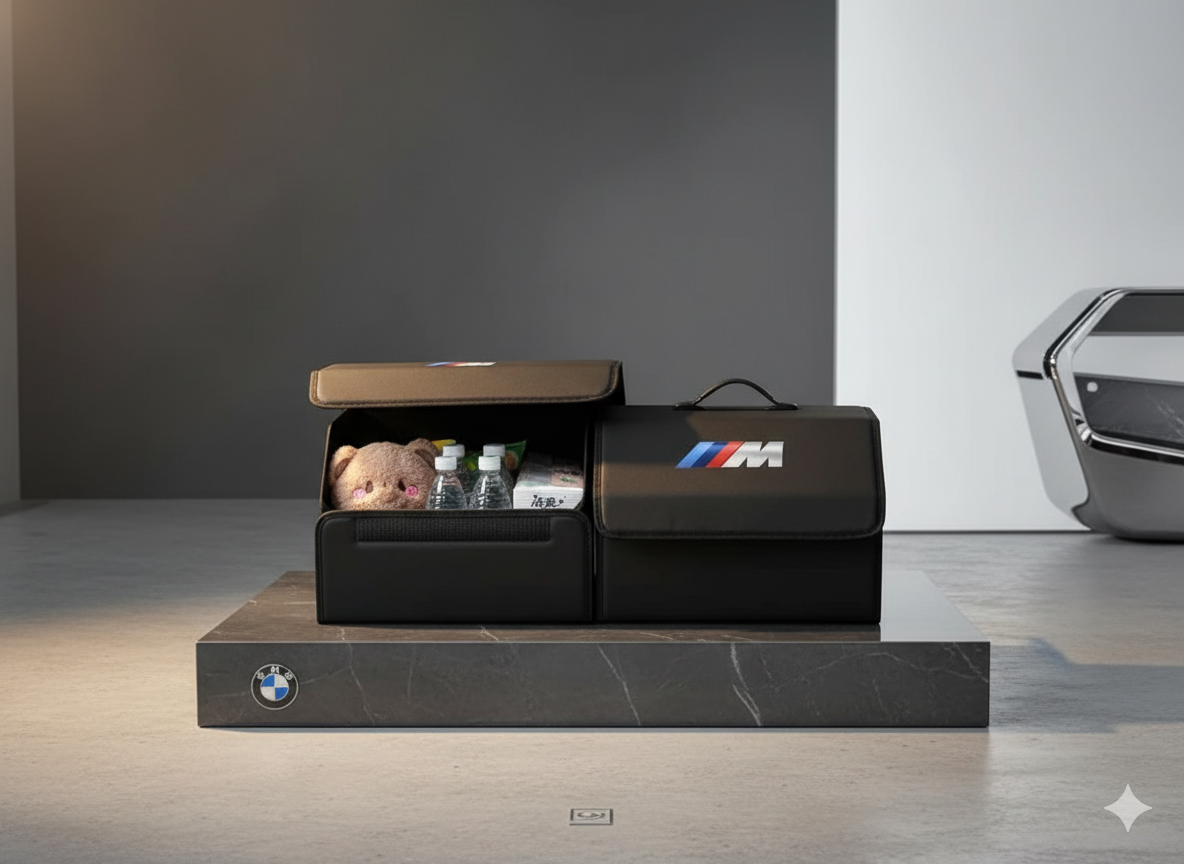 Klappkoffer -Kassierer mit BMW -Logo - Aufbewahrungsbeutel großer Kapazität in Schwarz