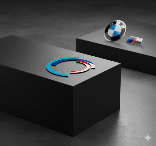BMW decorativo vinile 50 ° anniversario - Migliora il tuo emblema con stile /// m