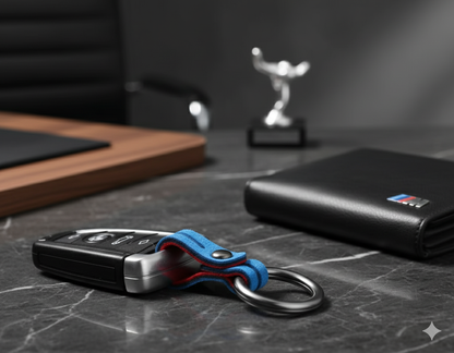 Llavero Alcantara elegante para BMW