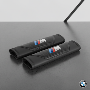 Almohadillas de Cinturón de Seguridad con Emblema ///M de Fibra de Carbono para BMW