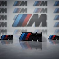 Emblem Logo Badge ///M Matte/Gloss Black for Rear Trunk or Side Wings BMW