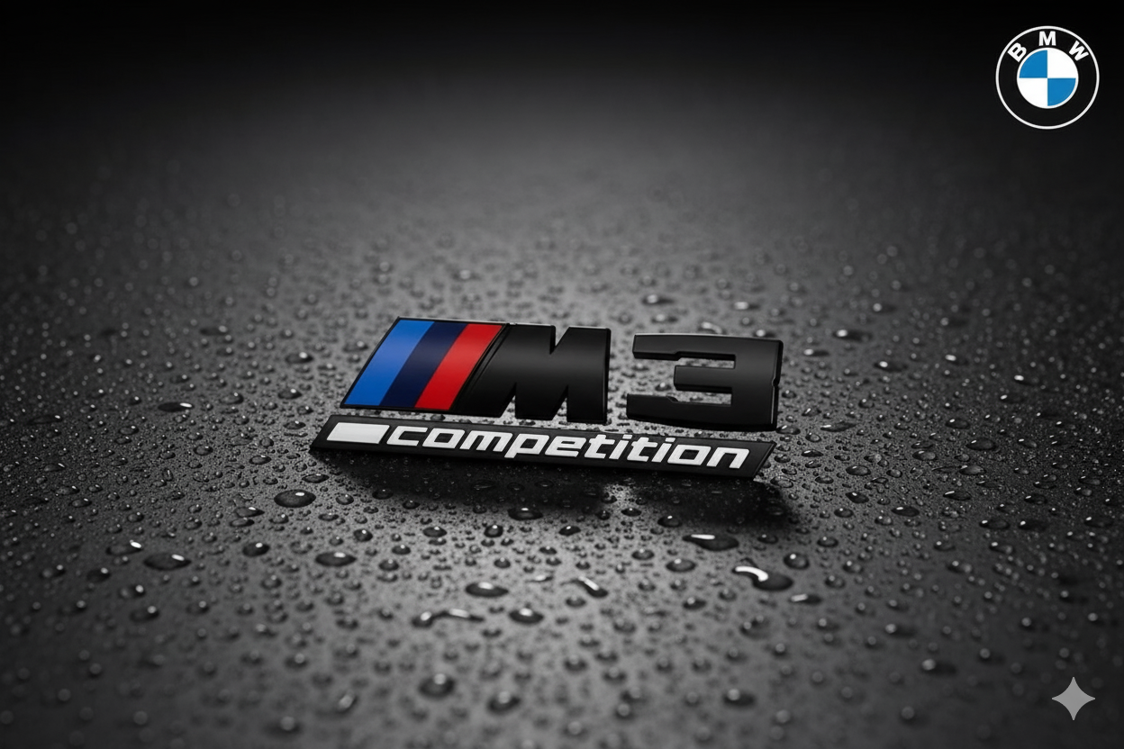 Emblema Trasero ///M competition (M1, M2, M3, M4, M5, M6 y M7) en Negro – Compatible con BMW