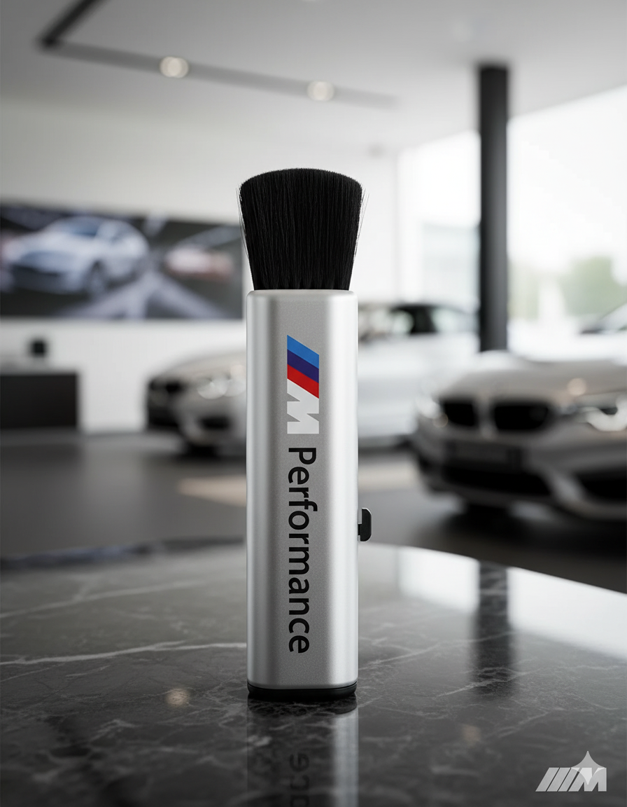 Brosse de nettoyage premium avec BMW ou // M - conception compacte et rétractable