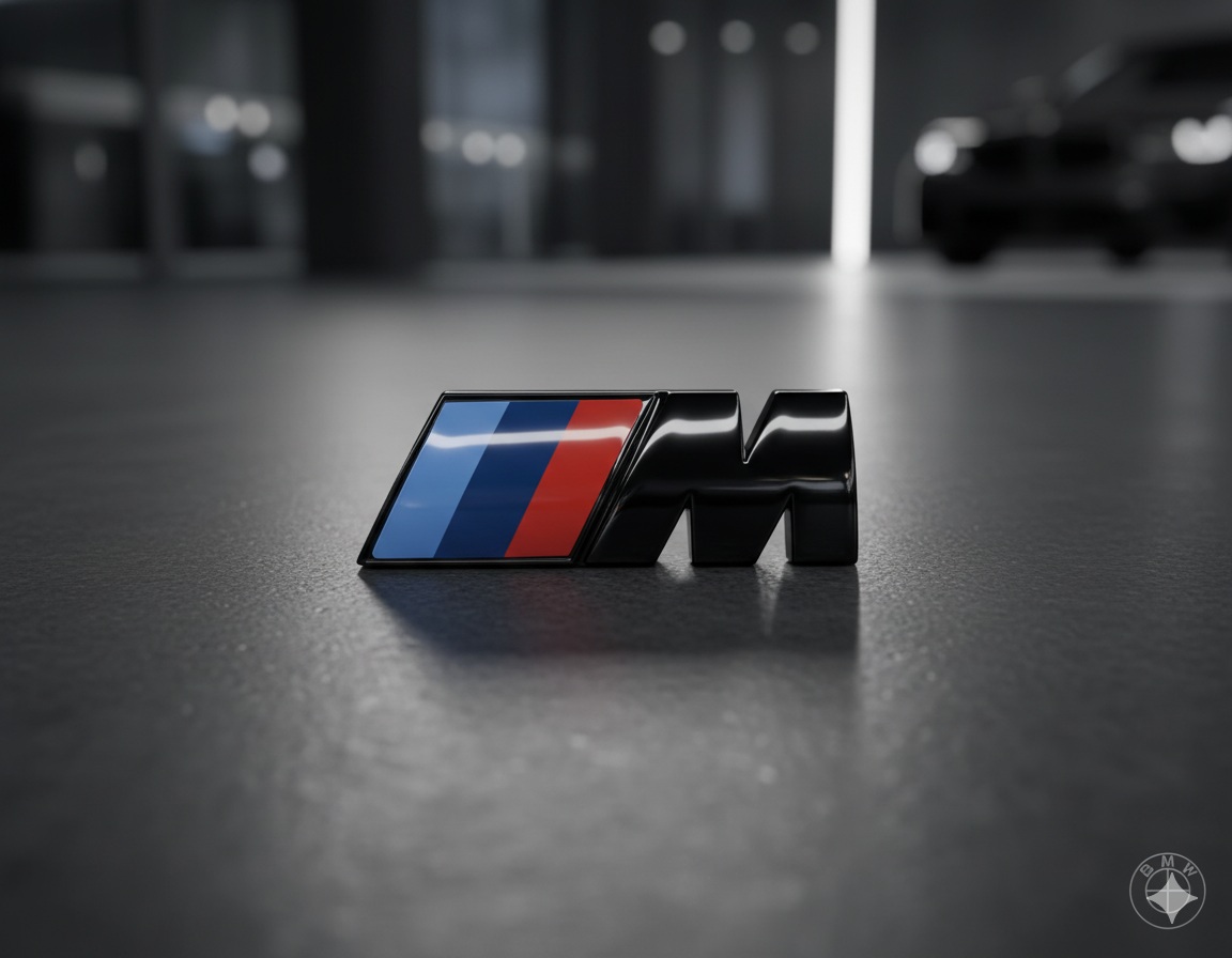 BMW Black Logo M Emblem für Heckstamm. Original BMW