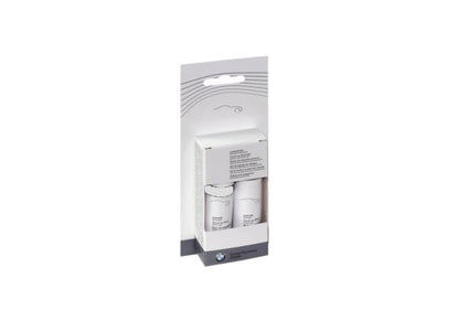 Set de lápiz de pintura Glaciersilber metallic OEM 51910429333 para BMW {E81,E82,E87,E88,E90,E91,E92,E93,F01,F02,F10,F11,F12,F13,F20,F21,F25,F30,F31,F32,F34,F36,F45,F46,G30,G31,X1,X3,X5,Z4}. Original BMW.