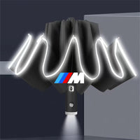 BMW ombrello automatico con strisce riflettenti, luce a LED inversa per BMW