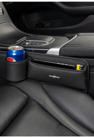 Multifunktions-Sitz-Organizer für BMW – Aufbewahrungsbox/Fahrer aus schwarzem Nappaleder