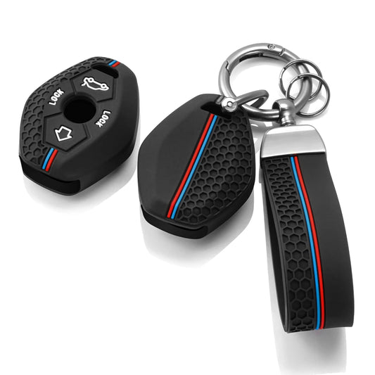 Funda de silicona ///M para llave BMW — Compatible con modelos clásicos (E46, E39, E38, E60, E61, E63, E64, X5 E53, X3, Z3, Z4, M5…)