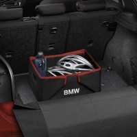 Boîte pliante textile noire OEM 51472303796 pour BMW E81, E87, F20, F30, E46, E90, F10, X5... et plus. Véritable BMW.