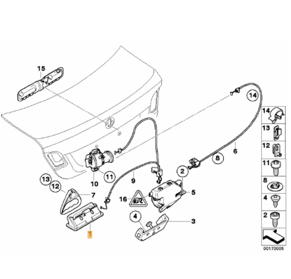 Pulsante Apertura Bagagliaio Twowinds Per BMW E60 E61 E90 E91 E92 E93 X1 X5 X6 - Ricambio 51247118158 - Foto 8
