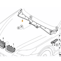 Copertina di gonna laterale destra OEM 51717027083 per BMW 5 E60, E60 LCI, E61, E61 LCI. BMW originale.