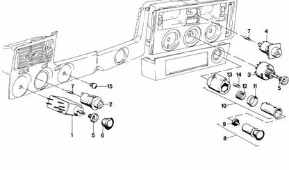 OM 61311369289 Rear Thermal Lunea Switch for BMW E21. Original BMW replacement.