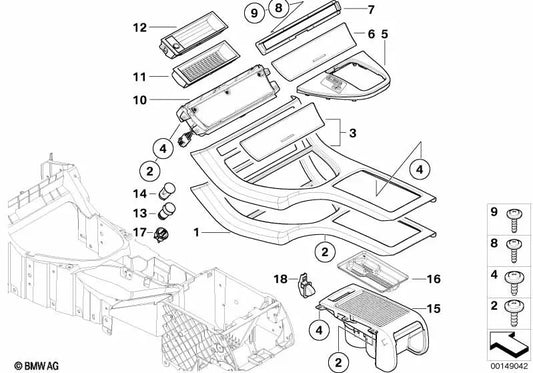 Couverture de levier de sélection Steptronic pour BMW E53 (OEM 51167060445). BMW d'origine