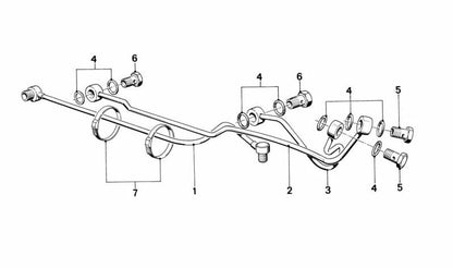 Hollow screw with OEM restriction 32131131414 for BMW E21, E30. Original BMW piece.