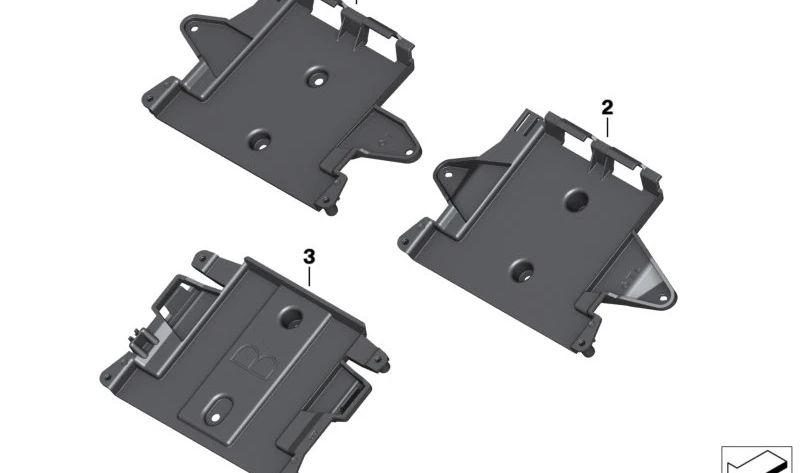 Soporte unidad de mando de sonido OEM 65121541312 para BMW Motorrad K1600GT, K1600GTL. Original BMW Motorrad.