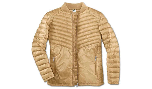 Chaqueta acolchada de plumas arena talla XL OEM 80142466175 para BMW. Original BMW.