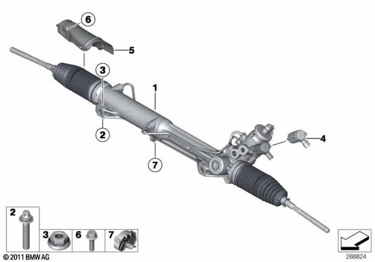 Zipper de direção hidráulica para BMW 3 E90 Series, E90N, E91, E91N, E92, E92N e X1 E84 (OEM 32105A41179). BMW original