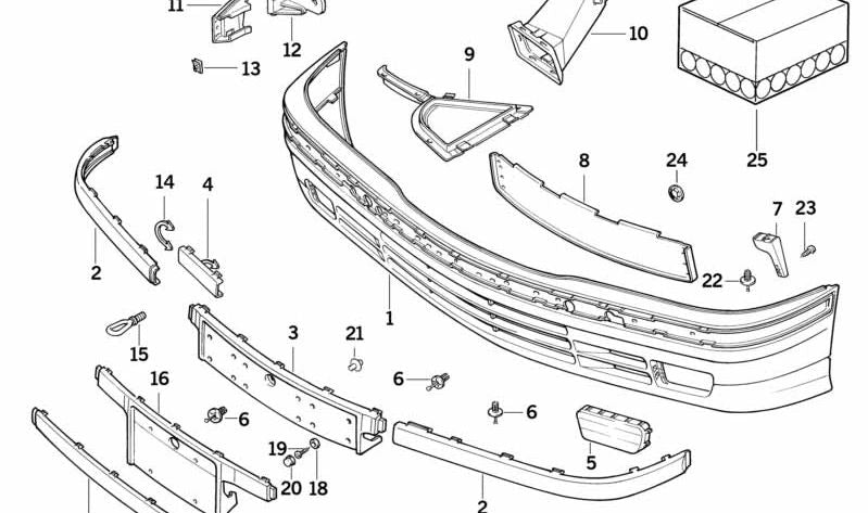 Arandela de montaje OEM 51111960854 para BMW E36 316i y 318i (modelos con motor M40 y M43, cambio manual y automático). Original BMW.