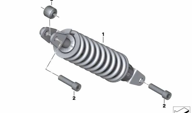 Soporte de goma trasero OEM 33548543334 para motos BMW C evolution (K17) 04/2013-07/2020. Original BMW Motorrad.
