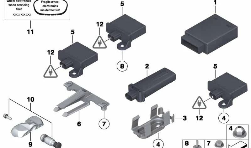 Clip d'extension OEM 3620677488 pour BMW E82, E88, E90, E91, E92, E93, F07, F01, F02, F04. BMW d'origine.