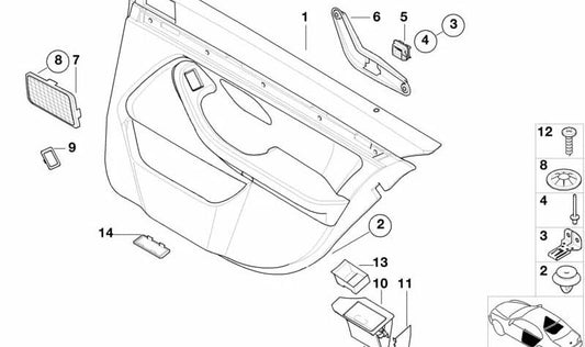 Tapa para luz del suelo OEM 51418261520 para BMW E39. Pieza original BMW.