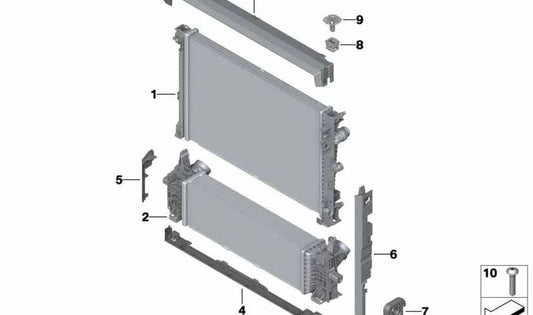 Untere Abdeckung für BMW X3 G01, G08, X4 G02 (OEM 17118591021). Original BMW