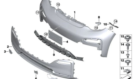 Soporte exterior izquierdo para sensor de aparcamiento PDC OEM 51117484517 para BMW i3 {I01} 94Ah y 120Ah, con y sin Rex. Original BMW.