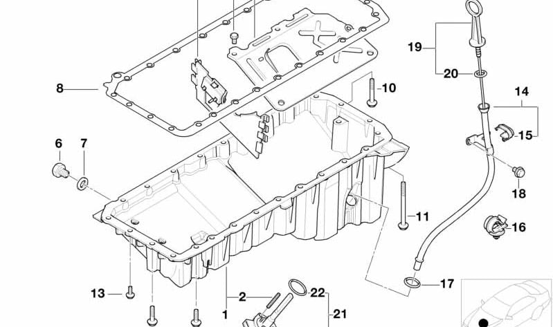 Tubo guía OEM 11432248844 para BMW E39. Original BMW.