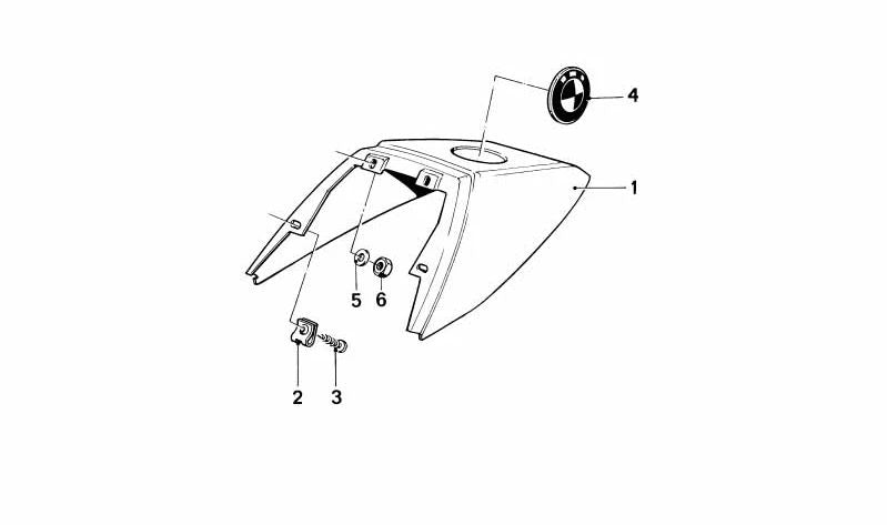 Paragolpes trasero imprimado OEM 52531242360 para BMW E30. Original BMW.
