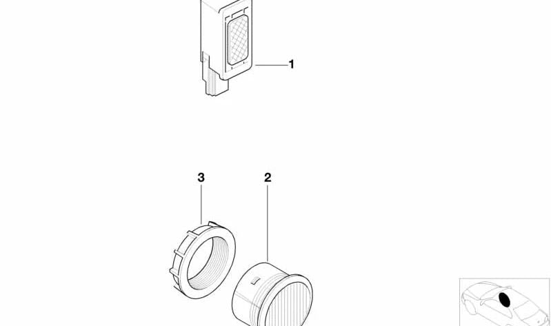 Micrófono manos libres OEM 84316937391 para BMW E46, E85, E86. Original BMW.
