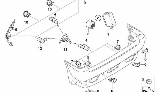 Unidad de control sensores aparcamiento (PDC) OEM 66216942669 para BMW X5 E53 3.0d y 3.0i {FA71, FA72, FA81, FA82, FB71, FB72, FB81, FB82, FA11, FA12}. Original BMW.