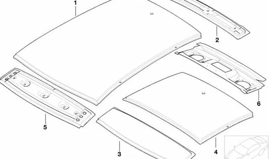 COUVERTURE COUVERTURE DES HAUTURES OEM 41328400025 pour BMW E36, Z3. BMW d'origine.