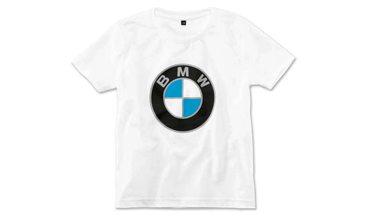 Camiseta con logotipo BMW blanca talla 104 para niños. Válido para BMW. Original BMW.