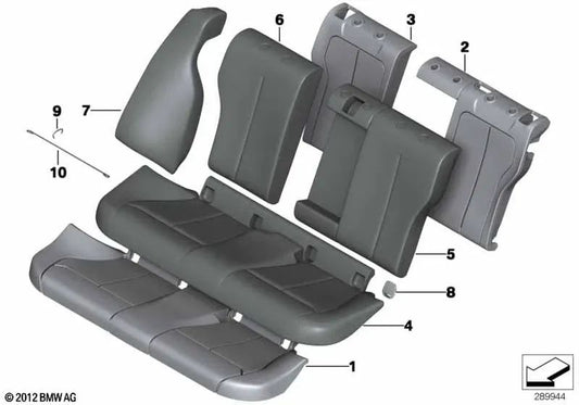 Coperchio di sedile in pelle per BMW 3 F30 Series, F31 (OEM 52207309773). BMW originale