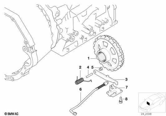 Tirante OEM 24531422685 para BMW Série 5 E39, Série 7 E38, Série 8 E31, X5 E53. BMW genuíno.