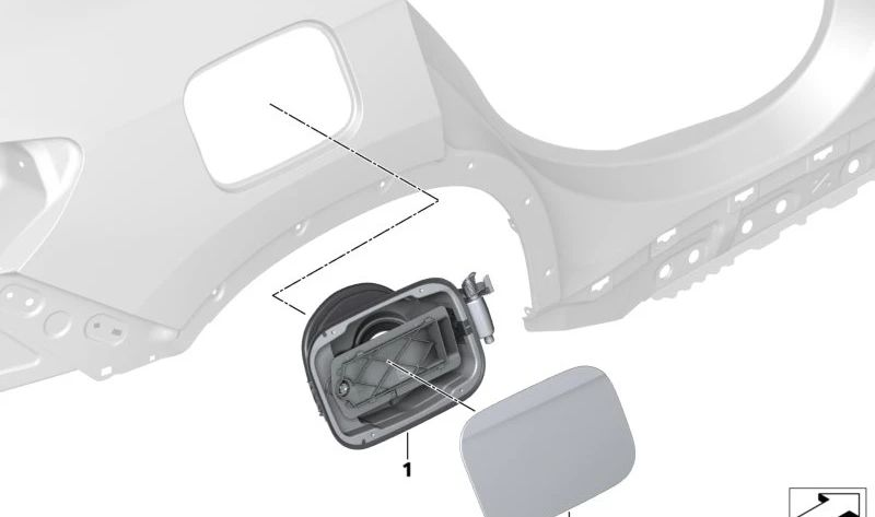 Tapa de cubierta OEM 51179482664 para BMW X1 {U11, U12}. Pieza original BMW.