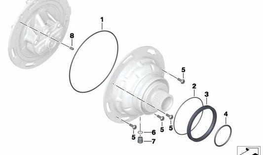 Pasador cilíndrico OEM 07119908483 para BMW Motorrad C evolution (K17). Original BMW Motorrad.
