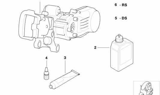 Juego de reparación de cambio de aceite OEM 11007661226 para BMW C1 (10/1999 - 04/2003). Original BMW Motorrad.
