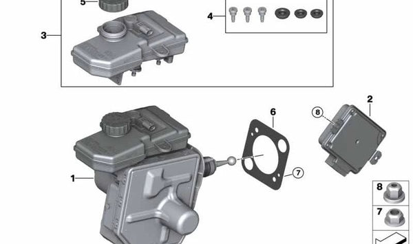 Módulo de control de frenos OEM 34515A97052 para BMW G08. Original BMW.
