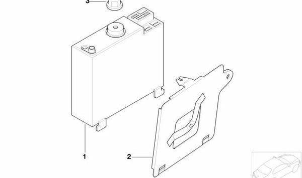 Soporte para pantalla y radio OEM 65128375189 para BMW E38. Original BMW.