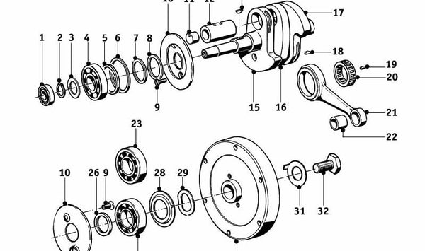 Chapa de seguridad OEM 11210016225 para BMW Motorrad R50, R50 S, R50/2, R60, R60/2, R69, R69 S. Compatible con modelos fabricados entre 1955 y 1969. Original BMW.