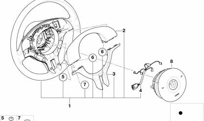Cubierta cromo mate para BMW Serie 3 E46 (OEM 32306756528). Original BMW